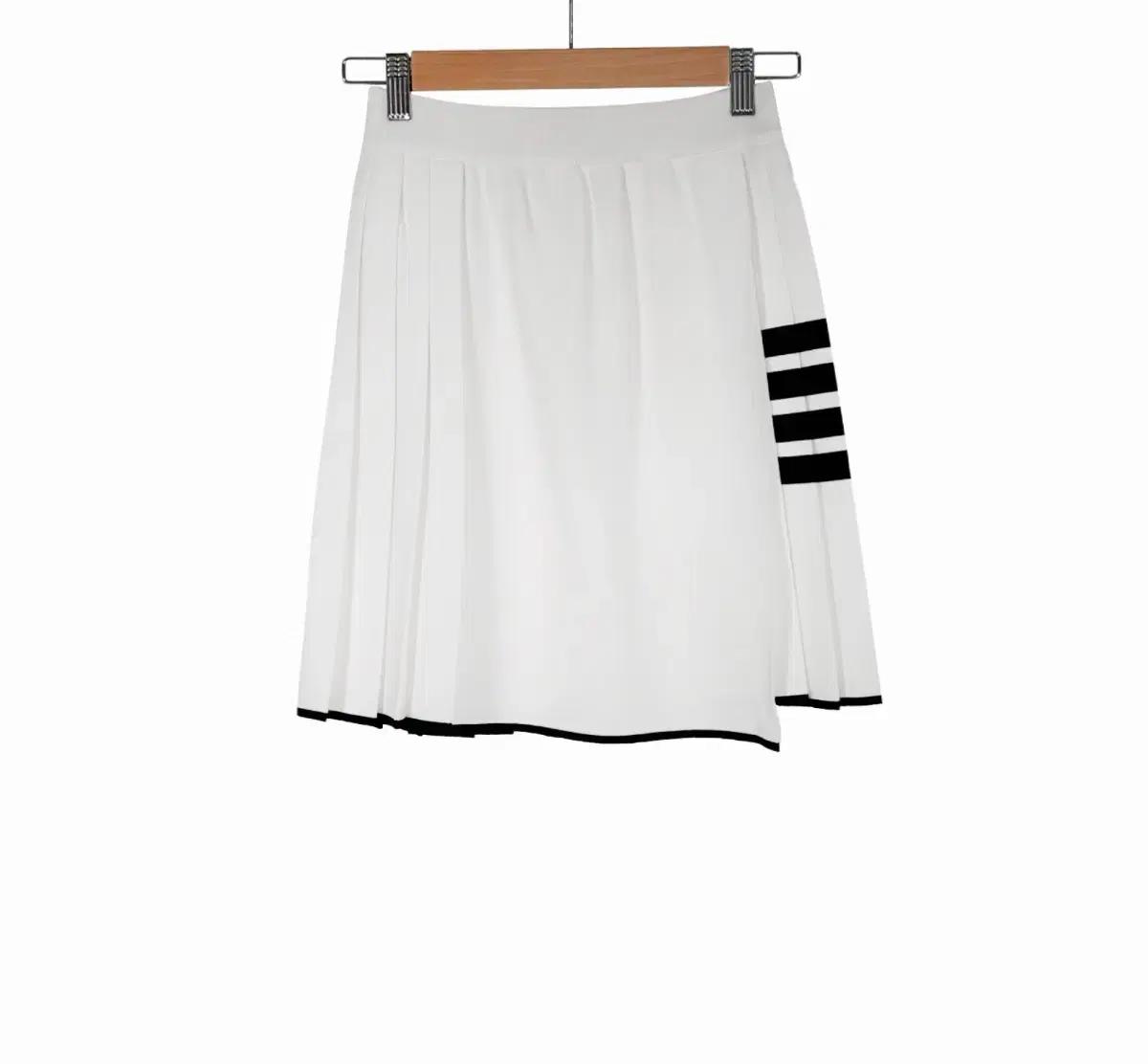 [36] 톰브라운 여성 밀라노스티치 4바 플리츠 미니 스커트 치마 화이트