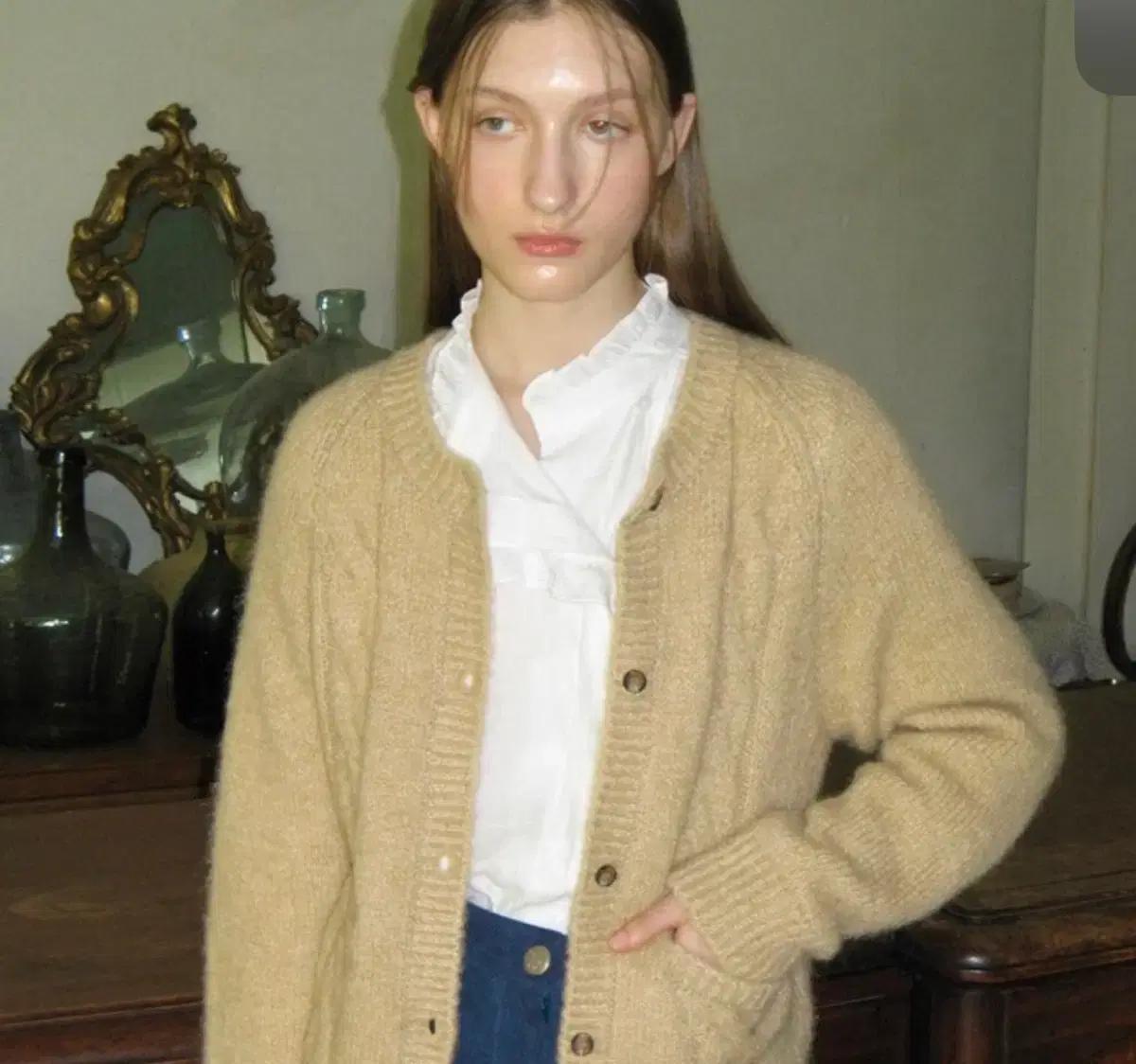 [무료배송] 시눈 SINOON HAIRY CABLE CARDIGAN