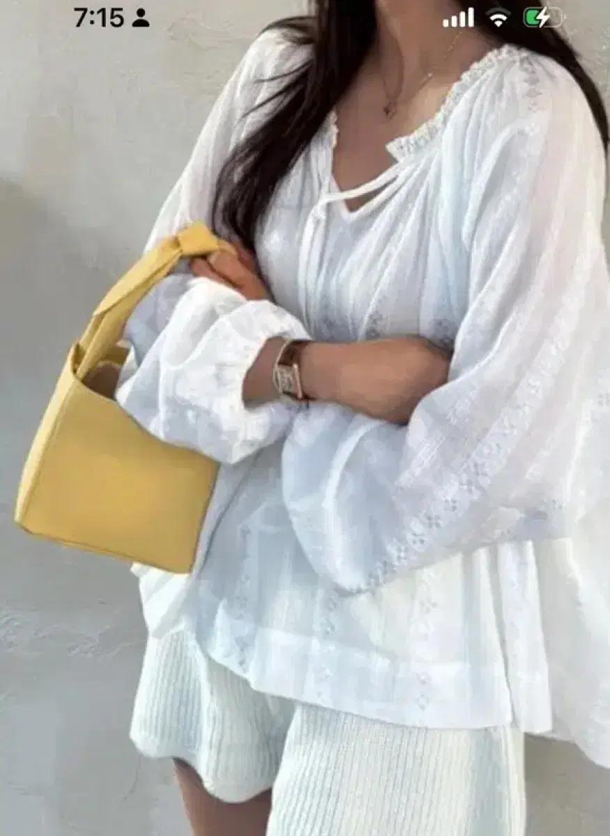 Dower Lay blouse (White)블라우스 새상품