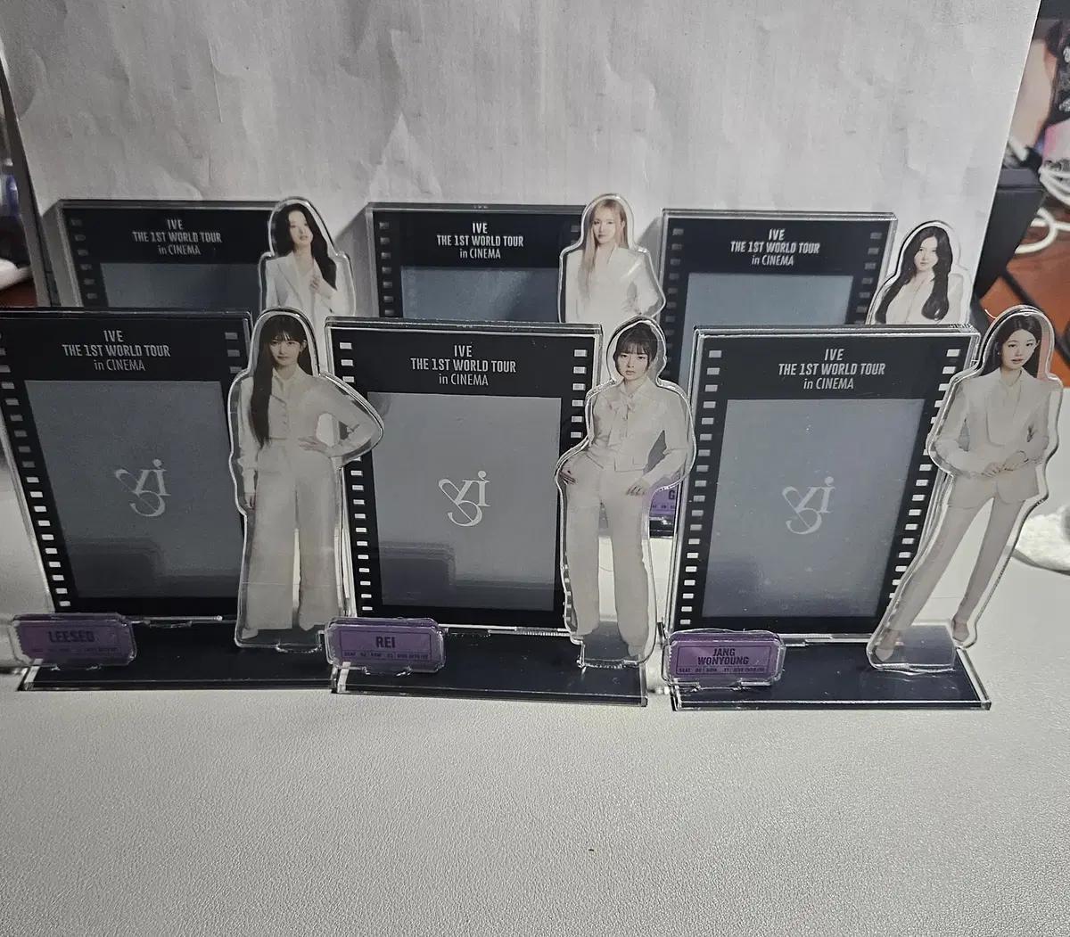 아이브 월드투어 시네마 아크릴 스탠드 6명 개별 일괄 판매