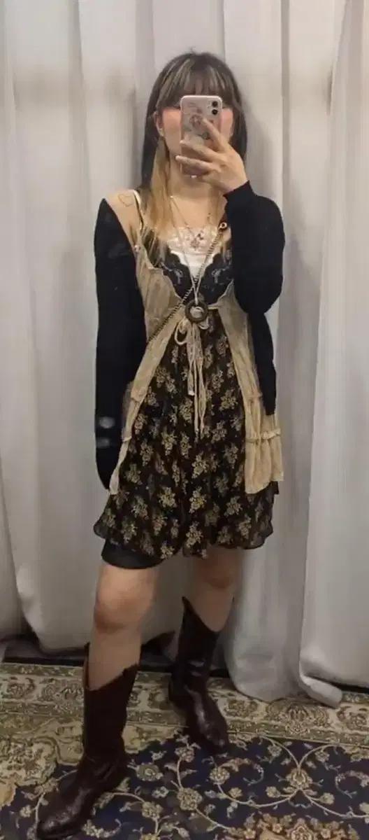 크루빈티지 미래코디 슬립원피스 / 빈브로 케토하우스 선가든파티 미라이클립