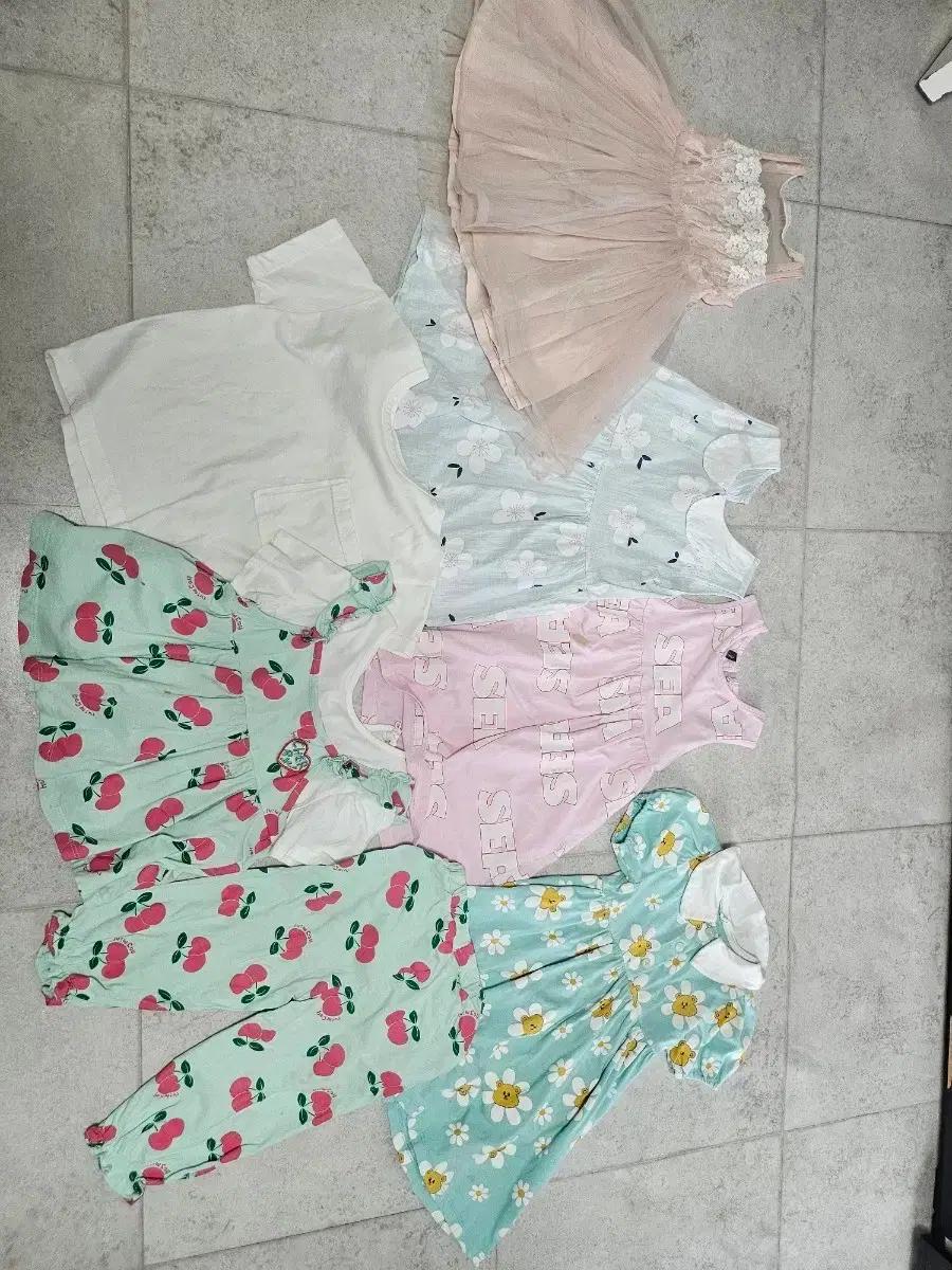 여아 여름 옷 5벌 세트 원피스 티셔츠