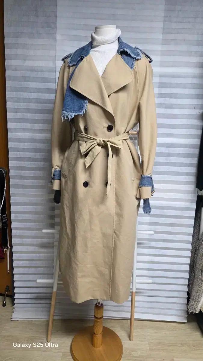 JS. Memmertsr 배색 트렌치 코트 베이지