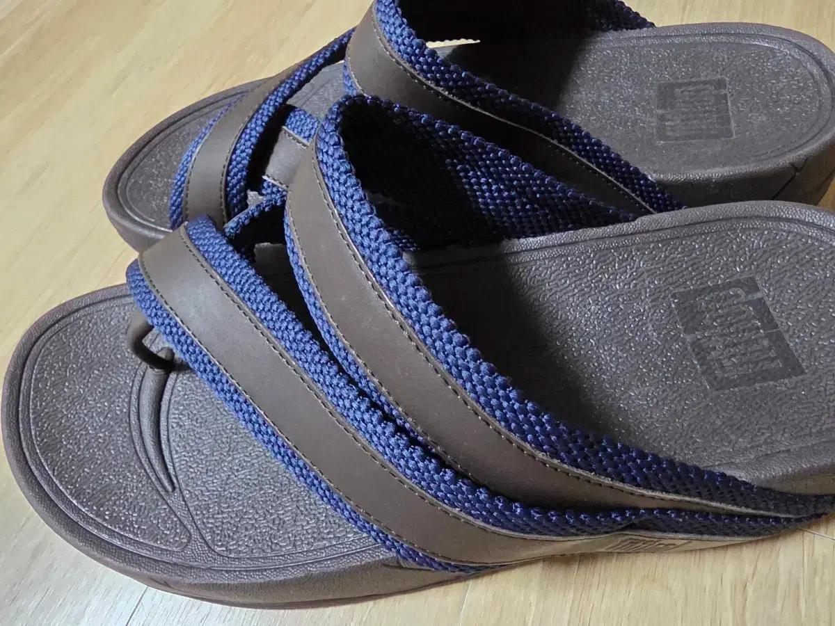 핏플랍 남성 샌들 가죽 레더 브라운 US9 265~270mm