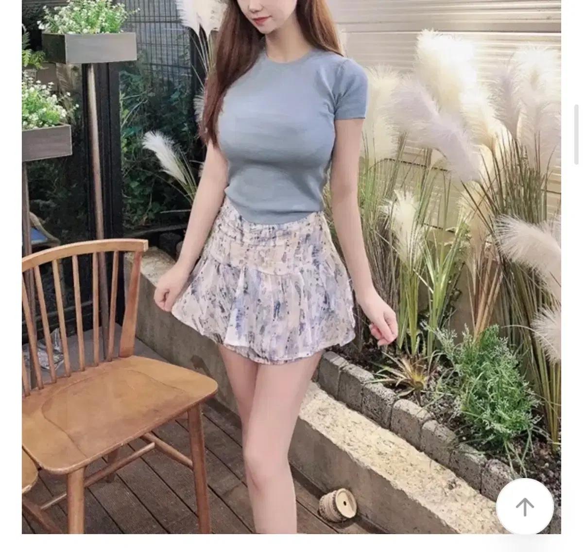 에이블리 쉬폰 스커트 투피스 세트