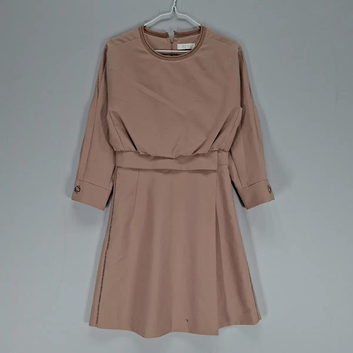 [AI 95%] SJSJ한섬 여82 원피스 봄가을 베이지 64051