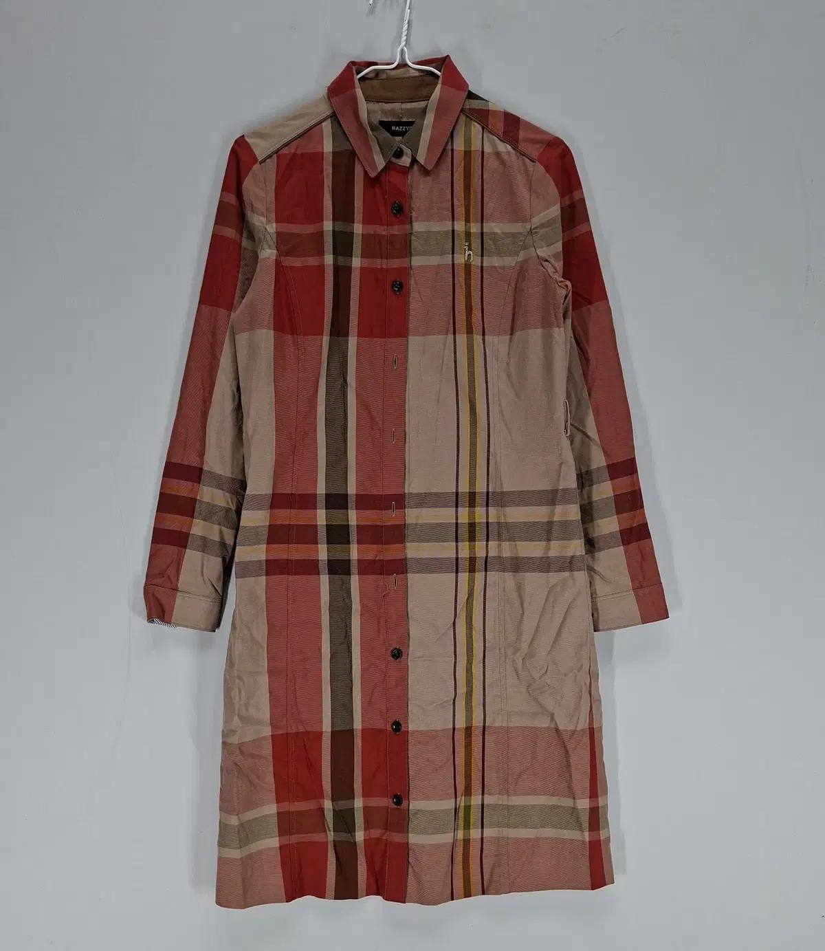 [AI 92%] 헤지스 여85 셔츠원피스 봄가을 체크 64052