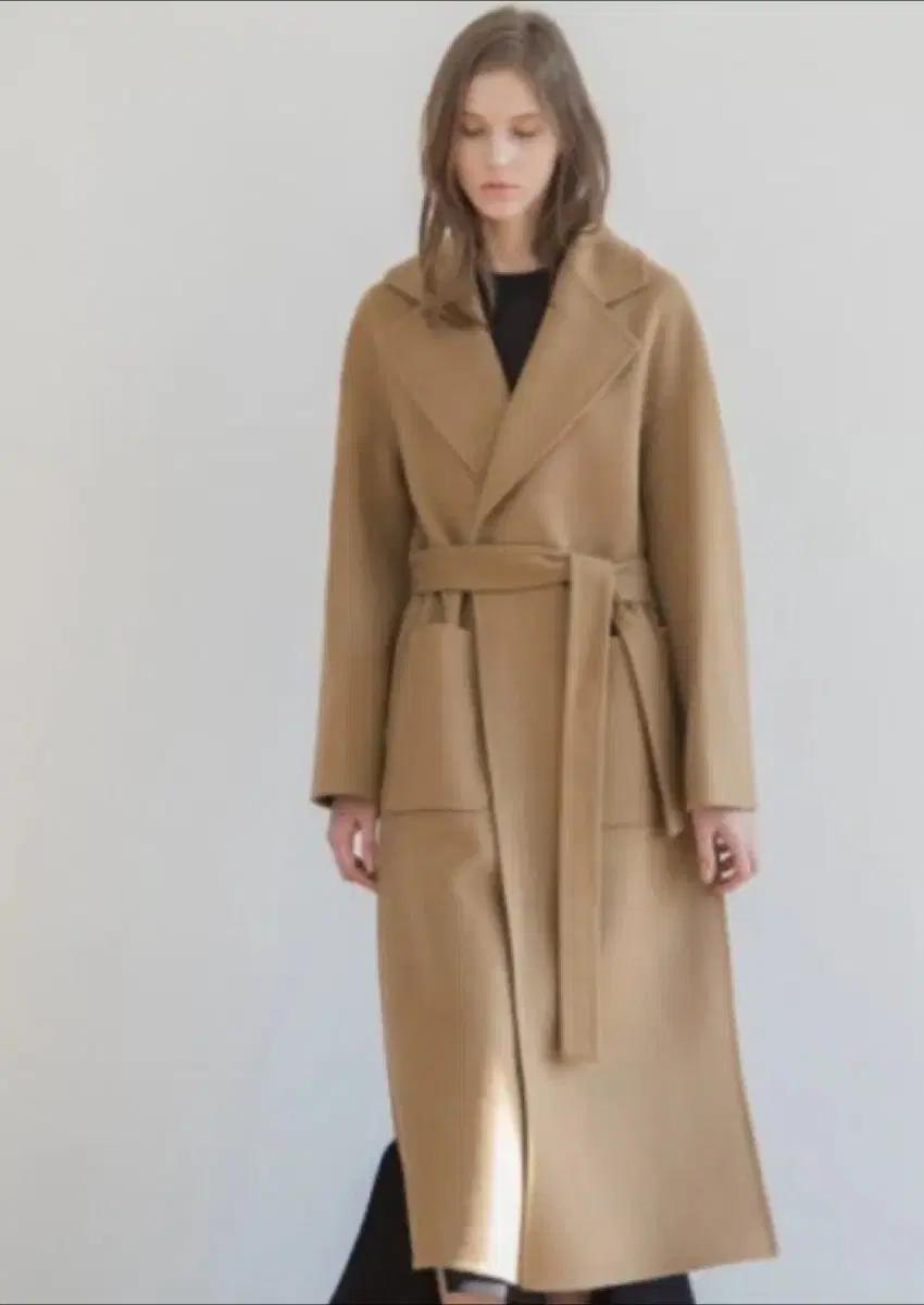 리파인드902 캐시미어 울 혼방 로브 코트