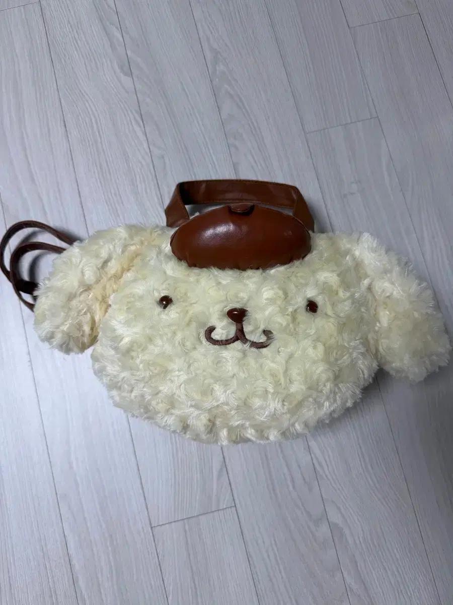 산리오 폼폼푸린 얼굴 크로스백 가방 인형