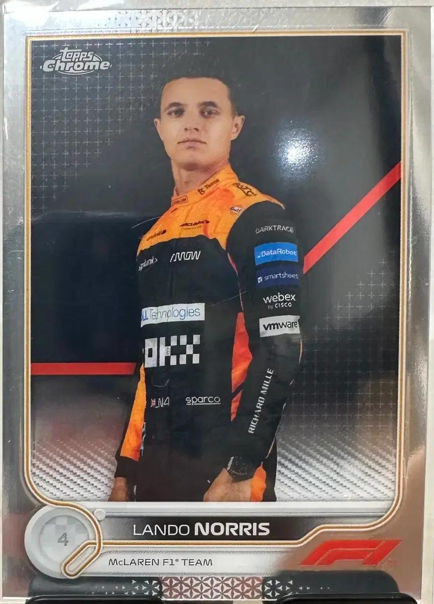 2022 F1 탑스 크롬 노리스 카드
