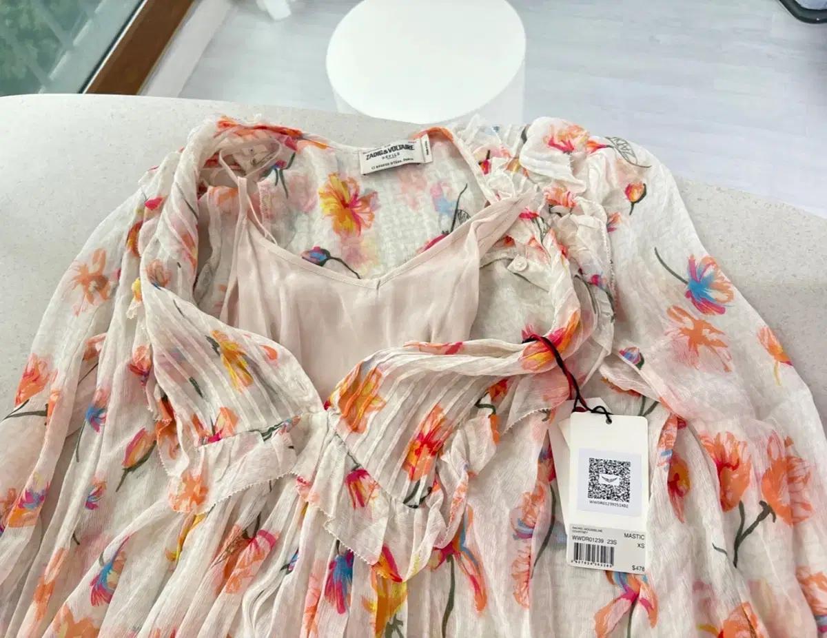 택미제거새제품/ 쟈딕엔볼테르 플로럴 롱 원피스 (안감포함) 정가 60 만