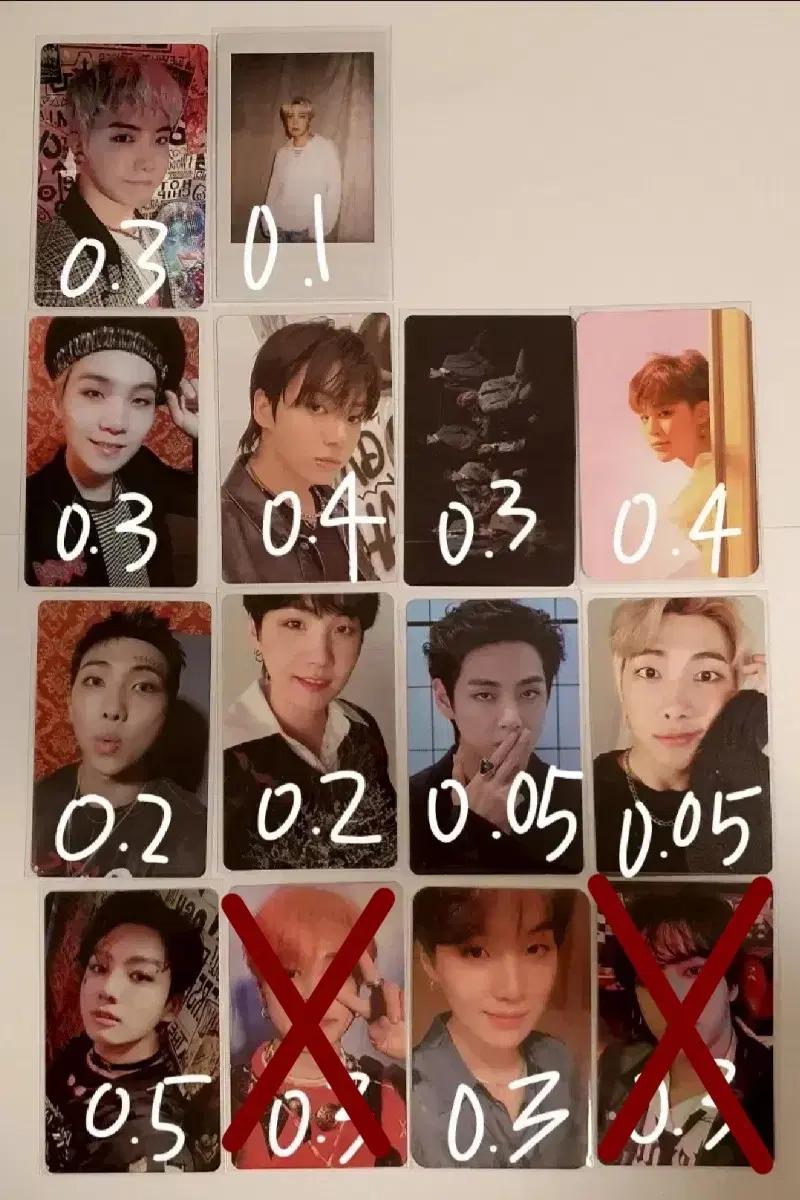 급처) 방탄소년단 BTS 포토카드 포카 럽유셀 시그 싸게 양도합니다!