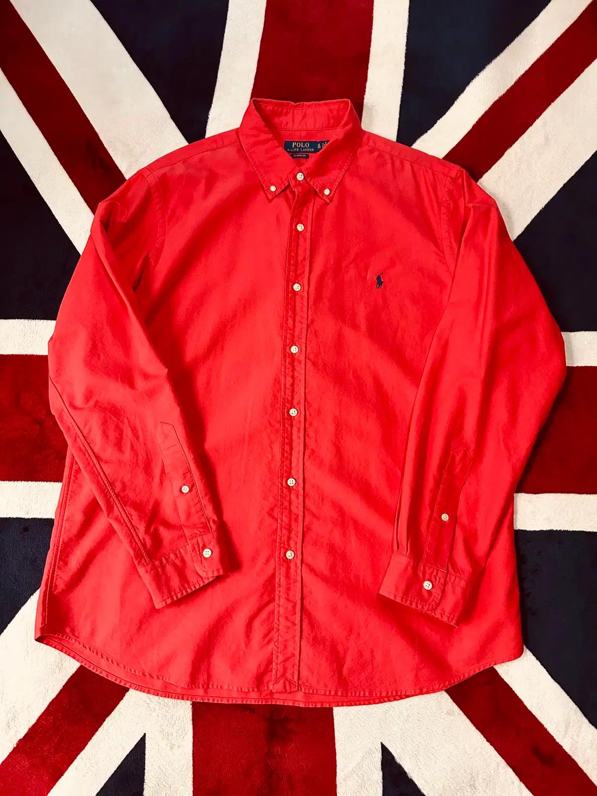 폴로 랄프로렌 /레드컬러컬러 옥스포드 셔츠/XL사이즈 판매합니다.