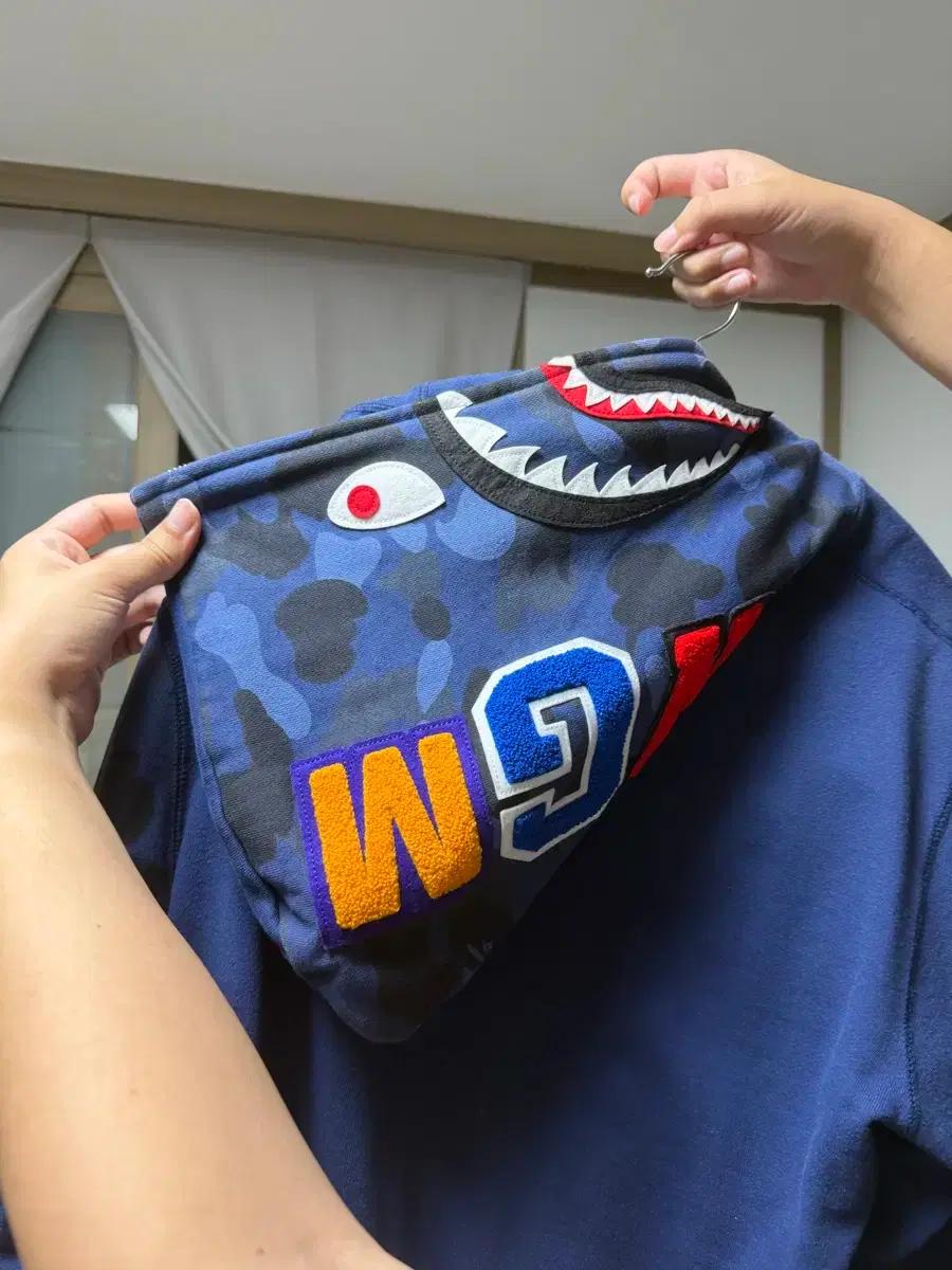 베이프 반카모 후드집업 청계 XL