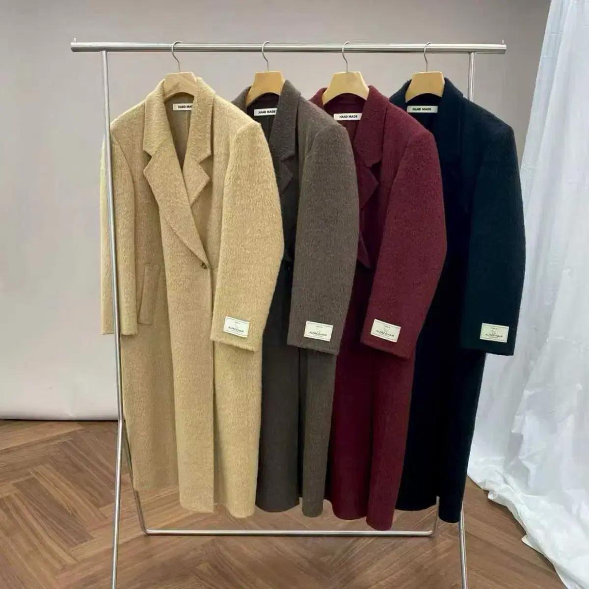 가을겨울 여성 고퀄리티 핸드메이드 울코트 롱코드 수제제작