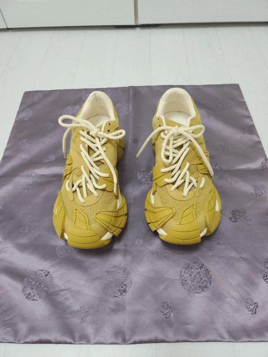 여성 가죽 키높이 스니커즈