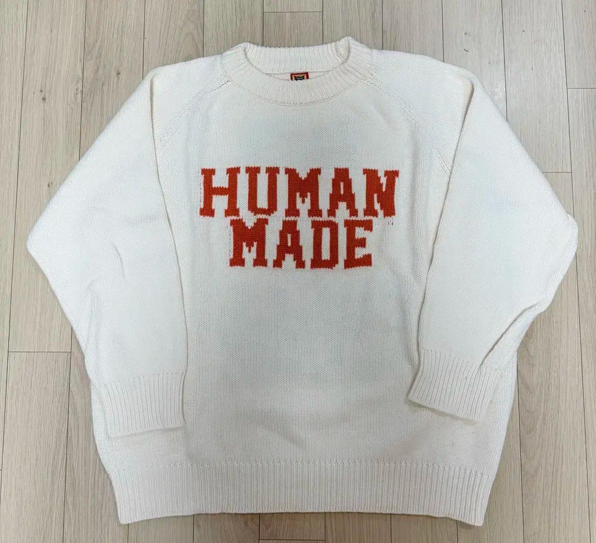 휴먼메이드 베어 니트(새상품급, 정가 70만원이상)_뉴진스 민지착용