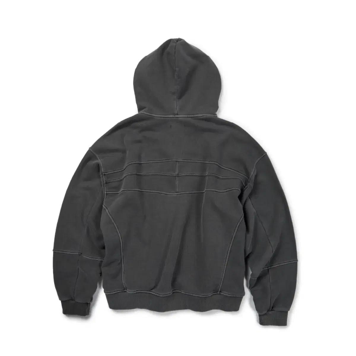 [XL] ETCE GEAR 라벨 후드 집업 차콜