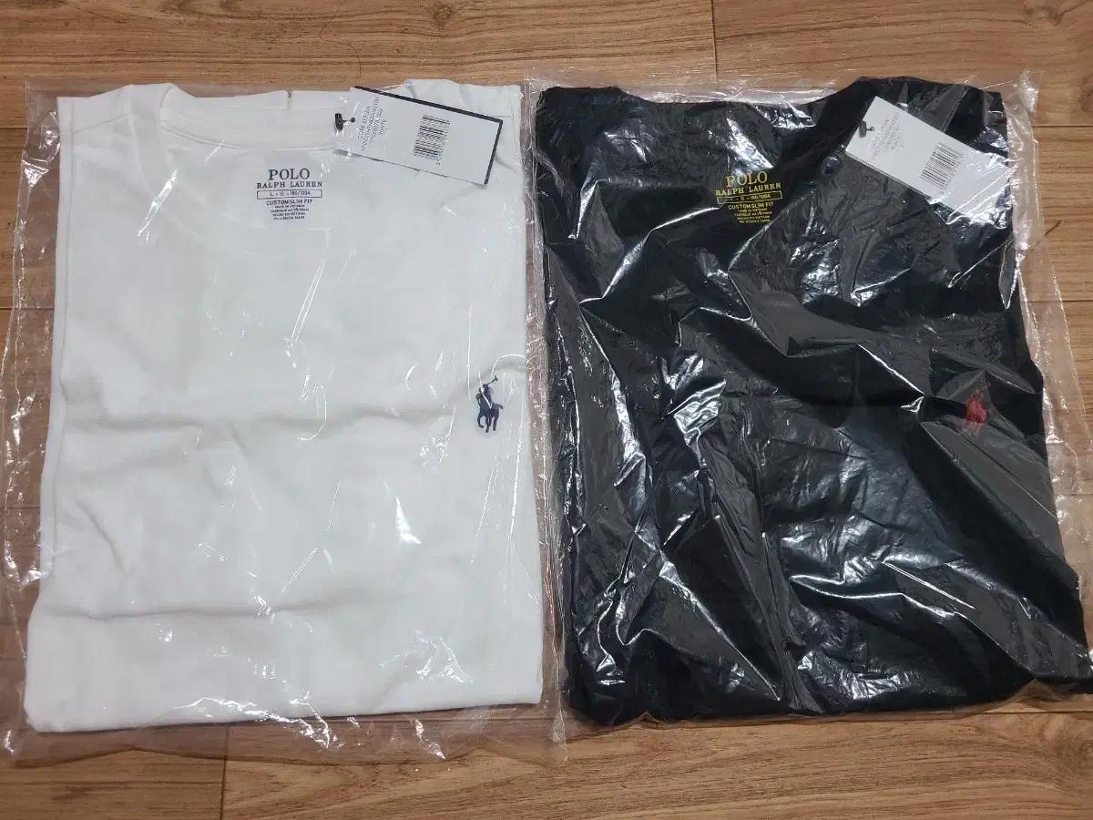 폴로 랄프로렌 커스텀 반팔티 화이트/블랙