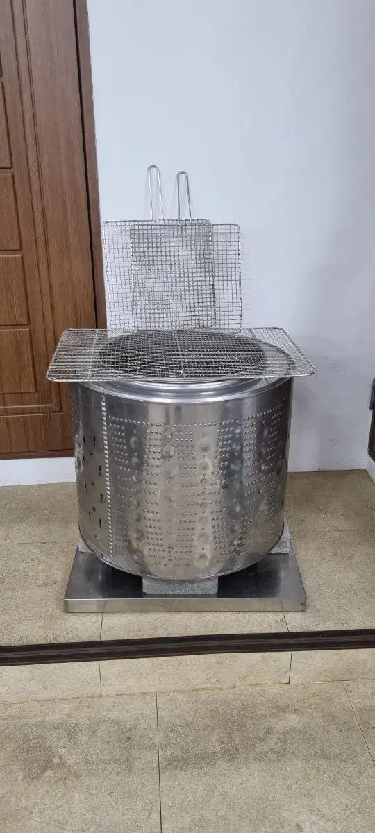 세탁조 통 스텐 화로대  특대형 캠핑 장작 난로 /부자제 포함 셋트