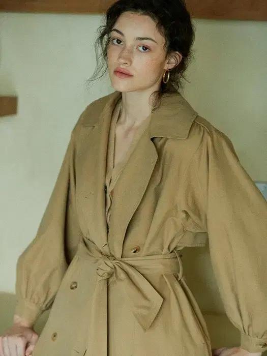 아크로 akro 트렌치코트 베이지 hooded coat 수지 코트