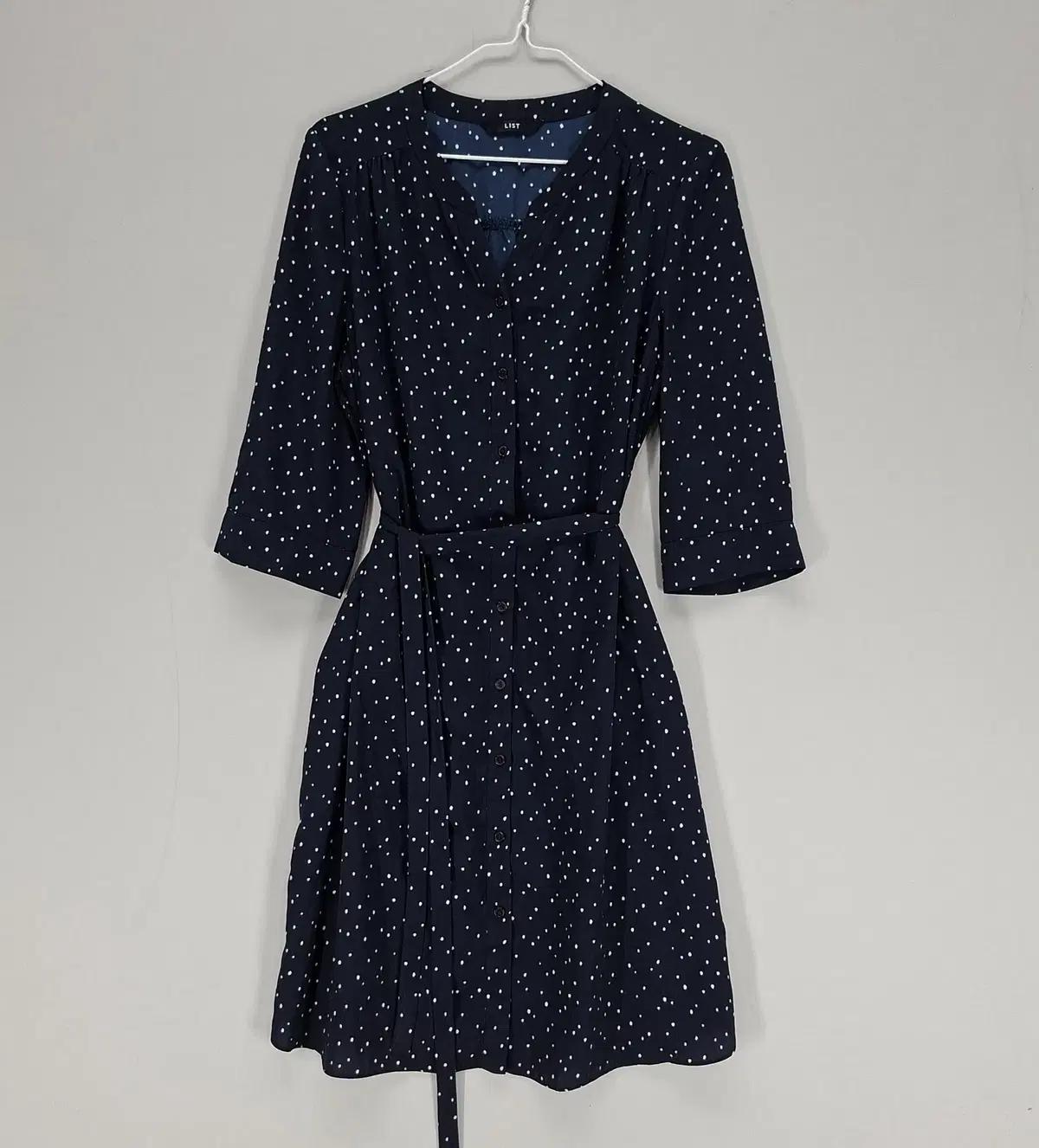 [AI 95%] 리스트 여95 원피스 봄여름 네이비 64132