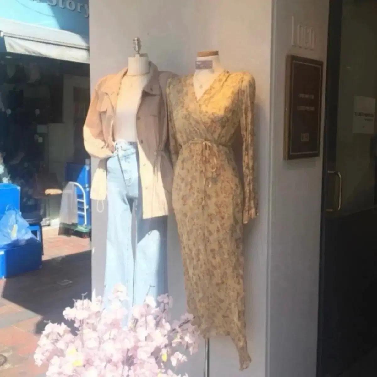 버터옐로 플로랄 쉬폰 원피스 봄코디 가을코디 데이트룩 소개팅룩 하객룩