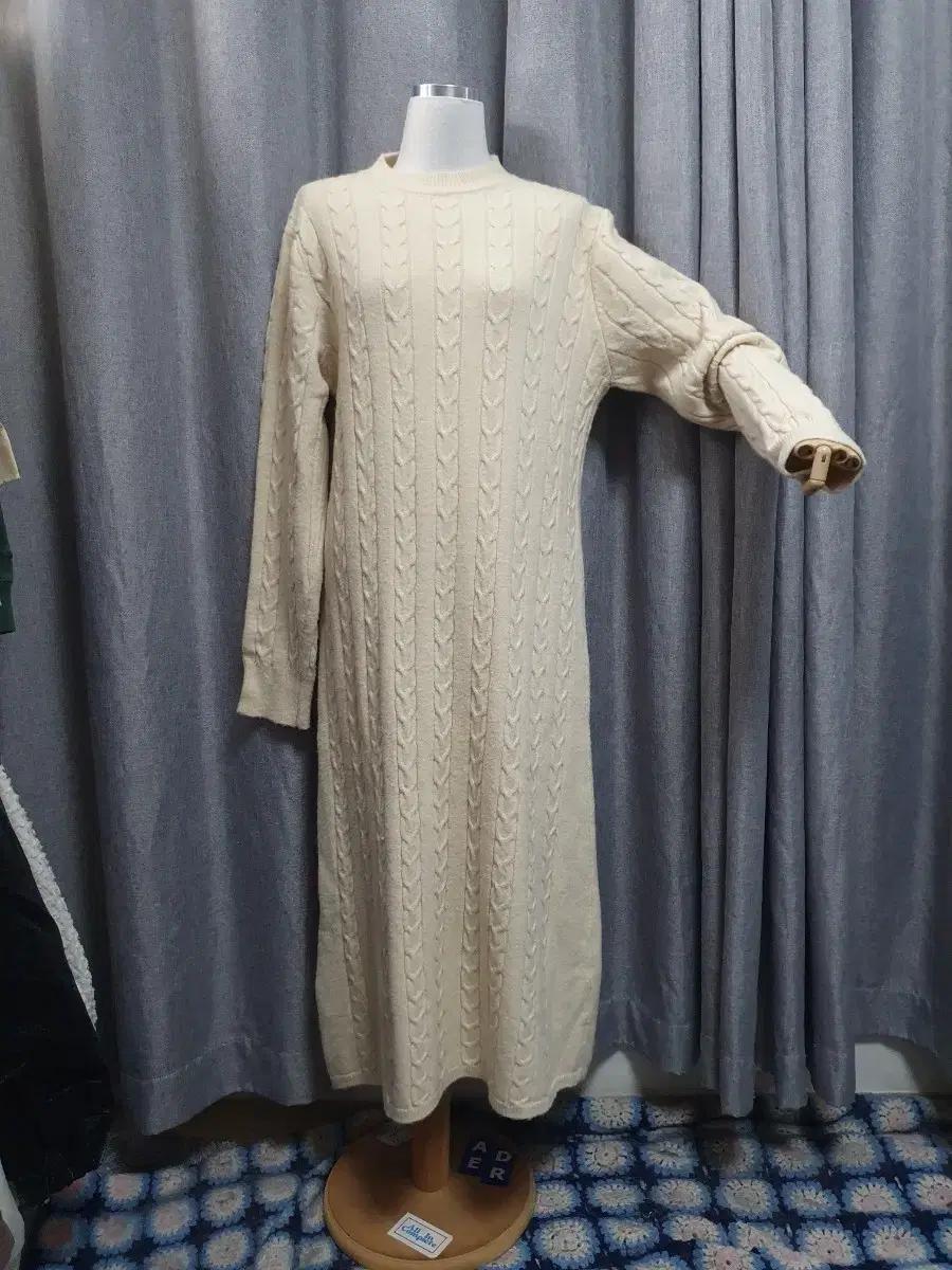 케이블 고급 니트 맥시원피스