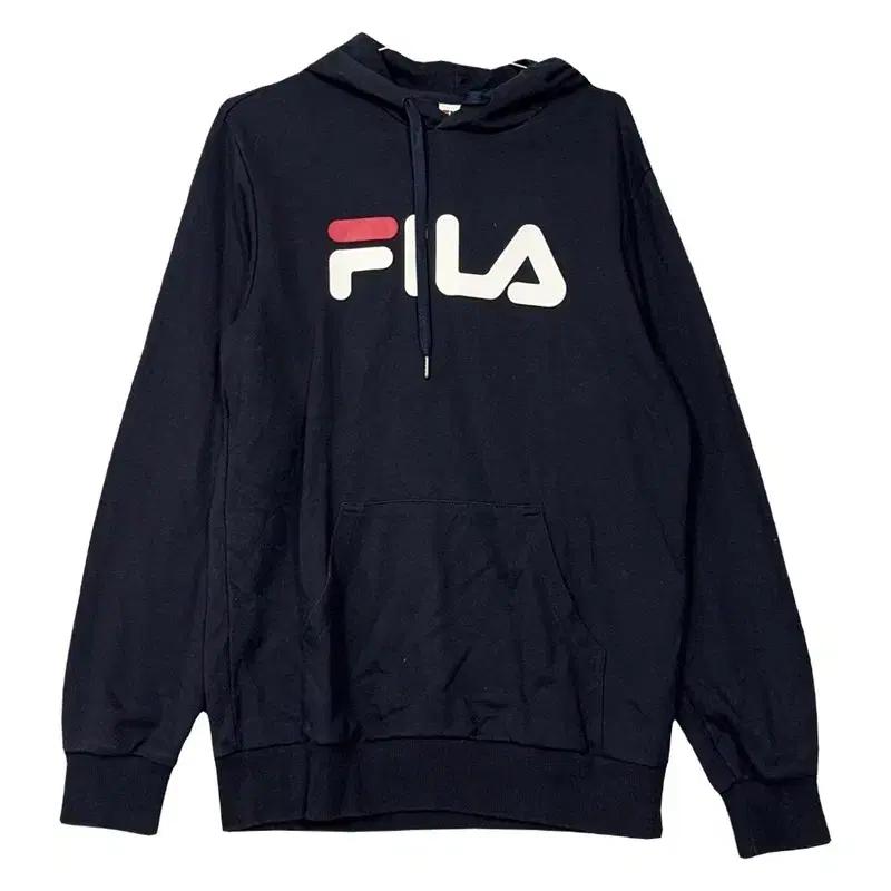 휠라 프린팅 네이비 후드티 LARGE