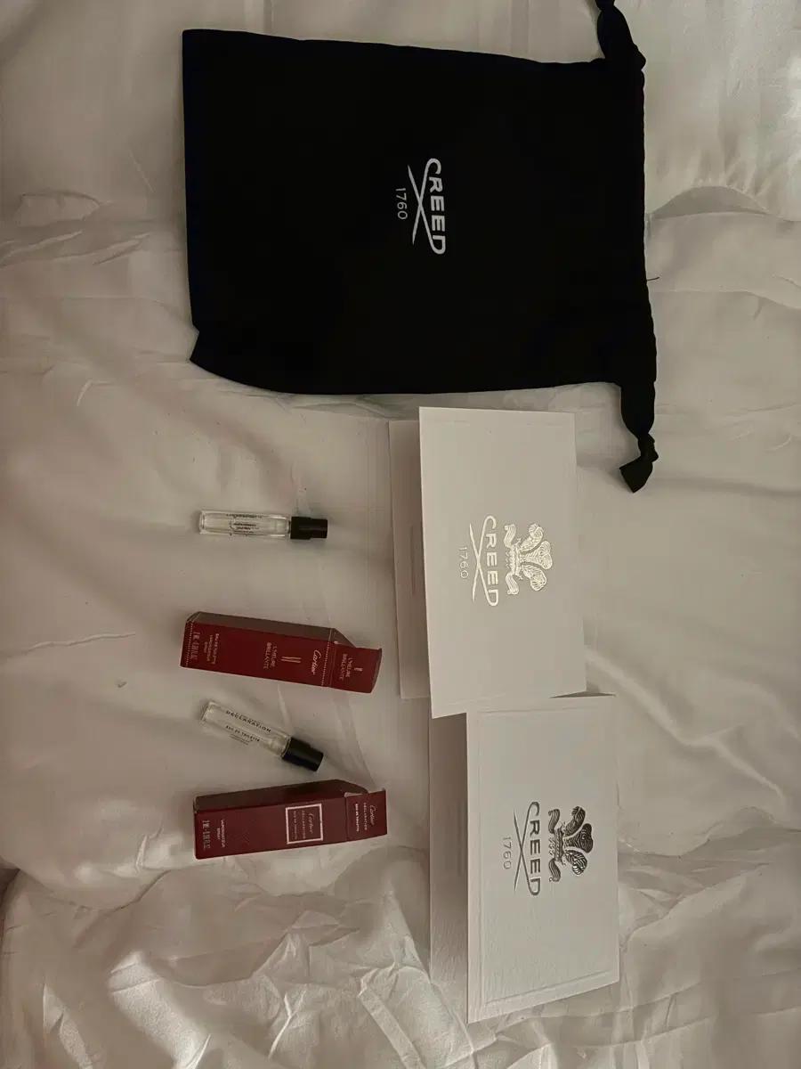 크리드 & 까르띠에 향수 샘플, 파우치백