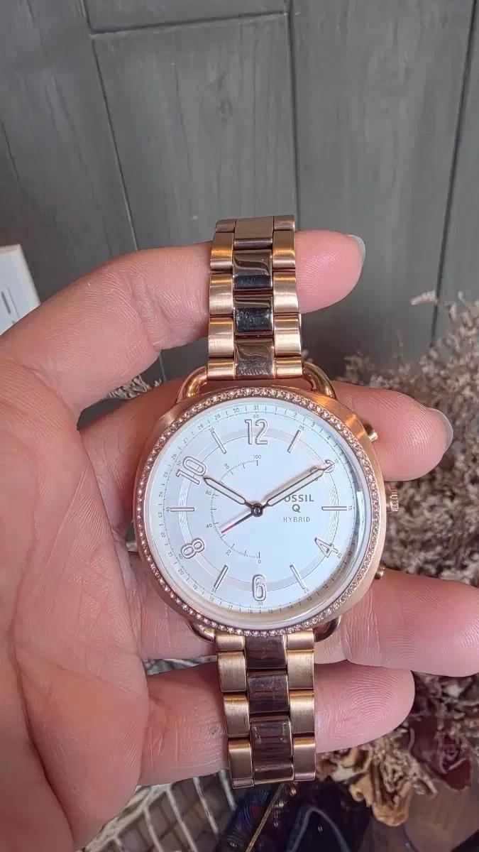 FOSSIL Q 하이브리드 로즈골드 시계 파슬 포실 여성용 스마트워치