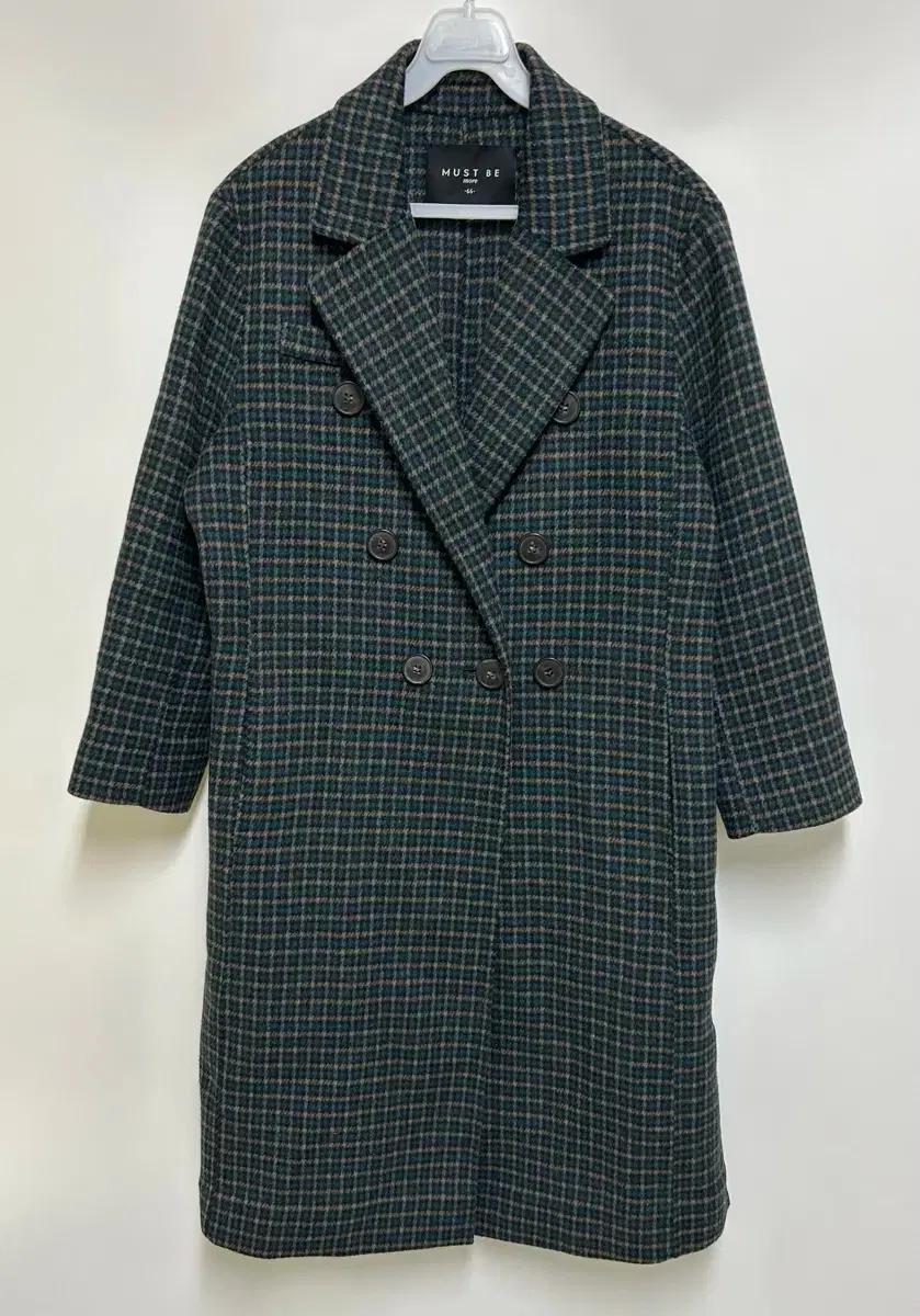 [여자 90 (66)]머스트비 체크 울혼방 롱코트