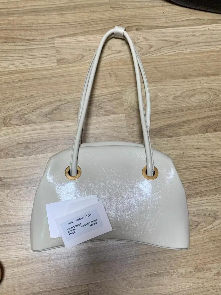 오소이 써클 브로트 워시드 베이지 토트백 OSOI