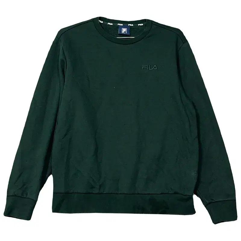 휠라 그린 로고 캐주얼 맨투맨 M