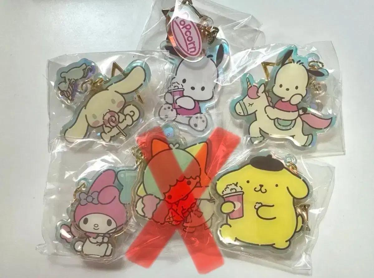 산리오 아크릴키링 포차코 마이멜로디 시나모롤 폼폼푸린 리틀트윈스타키키