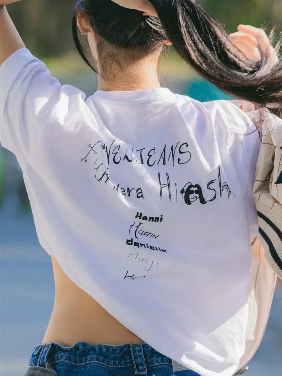 미개봉 newjeans 뉴진스 팝업 히로시 반팔 티셔츠 L