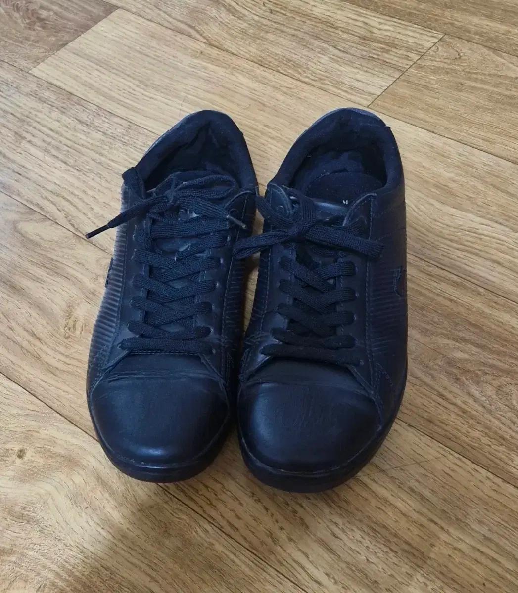 블랙 가죽 스니커즈 운동화 남성용