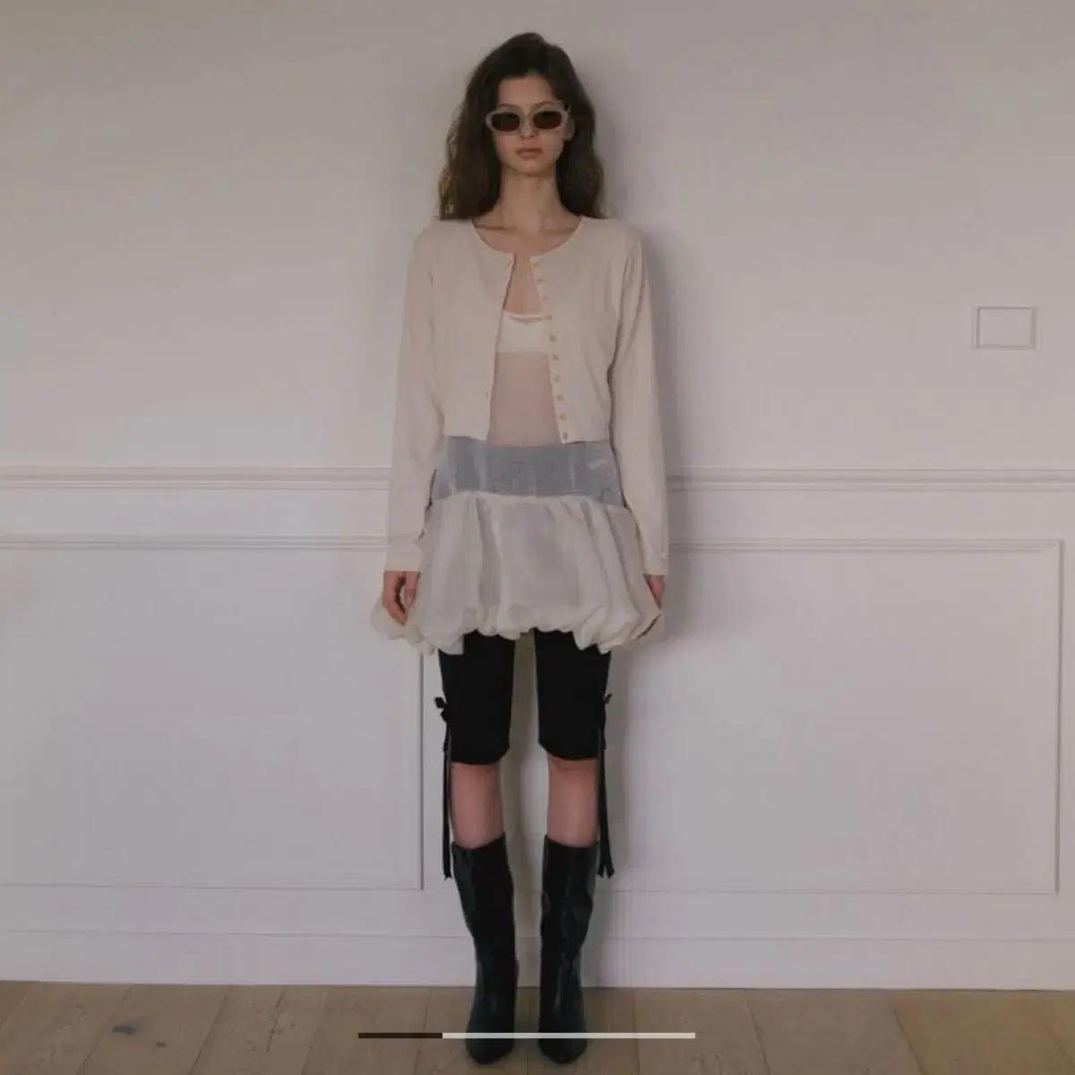 overdueflair 오버듀플레어 오가닉 테리 미니 가디건 (오트밀)