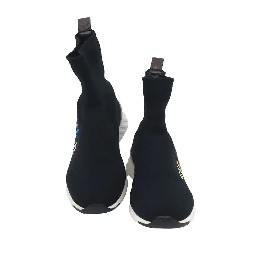 루이비통 블랙 니트 밴딩 애프터게임 삭스 스니커 부츠 여성 스니커즈 37