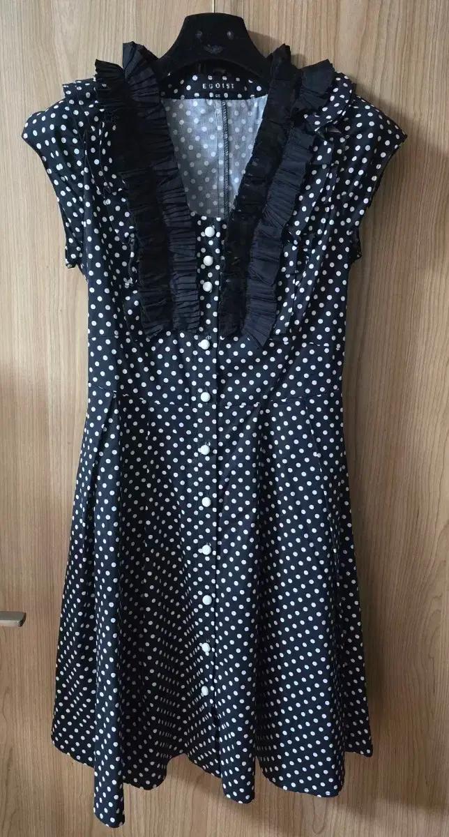 에고이스트 도트 레트로감성 원피스 55 (실착만 함.택포)