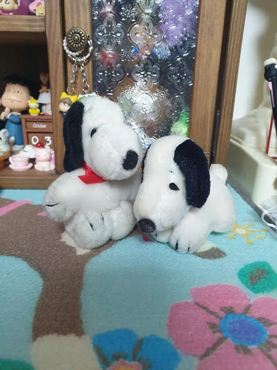 빈티지 고전) 스누피 인형 2개 일괄 (분할X)