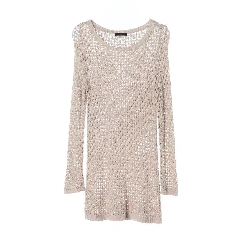 꼼사이즘 (WOMEN - L) 아크릴 크로쉐 니트 원피스