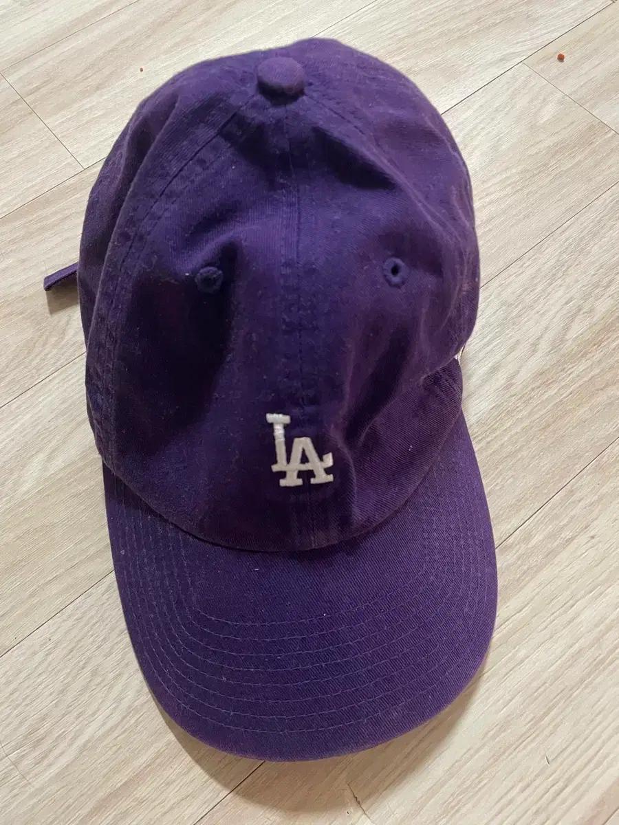 47브랜드 la스몰로고 mlb 볼캡 모자 퍼플