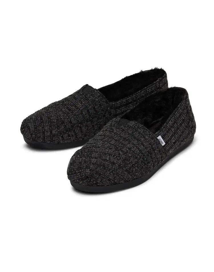 탐스 여성 동계용 슬립온 블랙 225 230 235 새제품