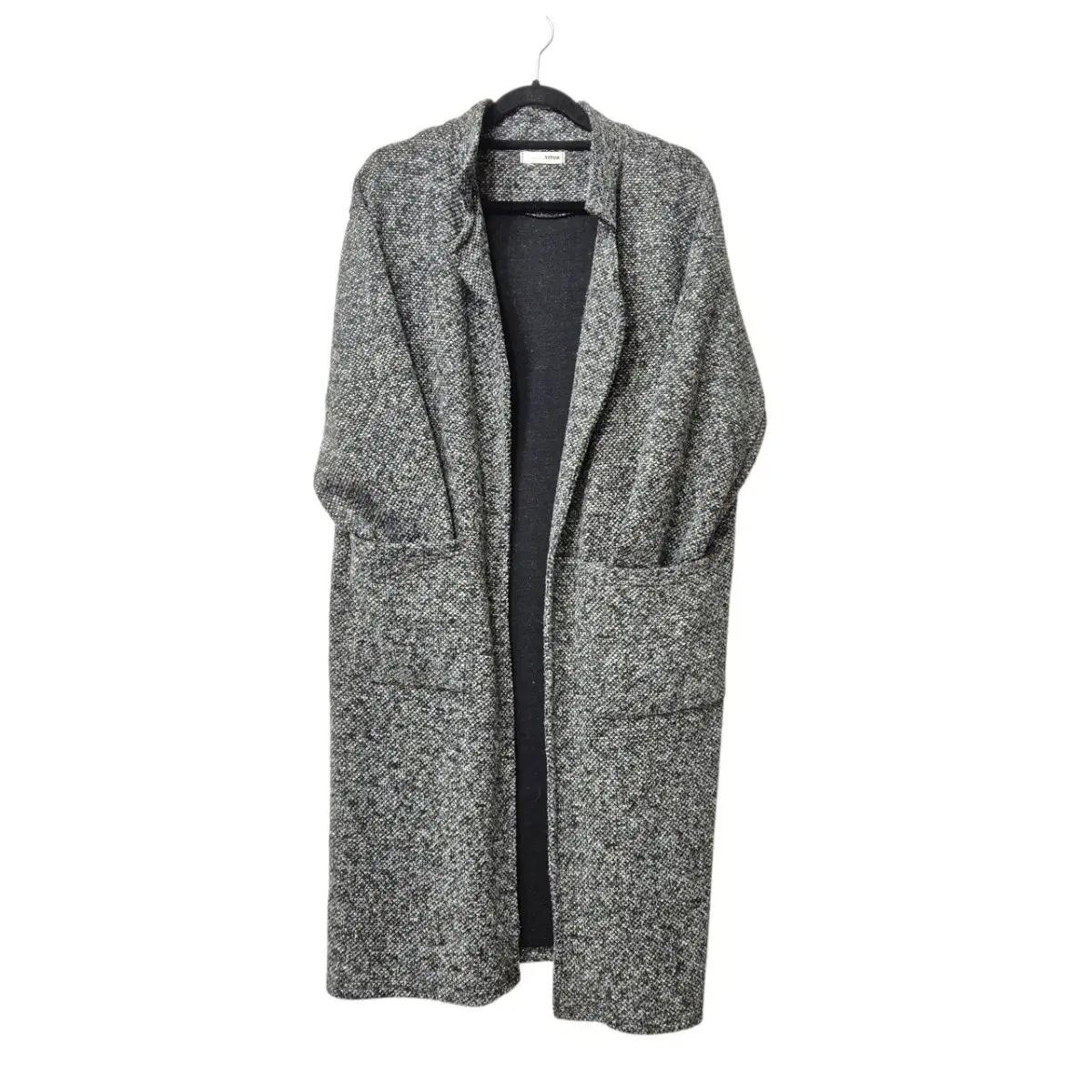 오버핏 여성 그레이 롱가디건 코트  봄/가을용 55~77