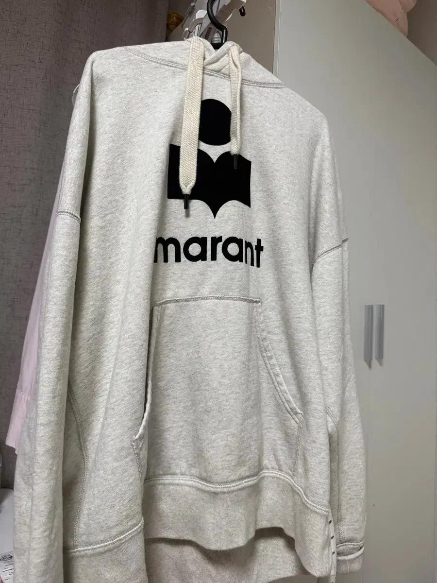 이자벨 마랑 로고 후드티 그레이
