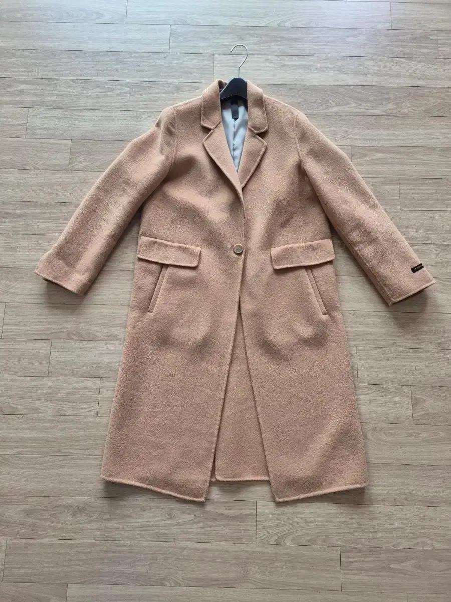 캐시미어 블렌드 베이지 롱 코트