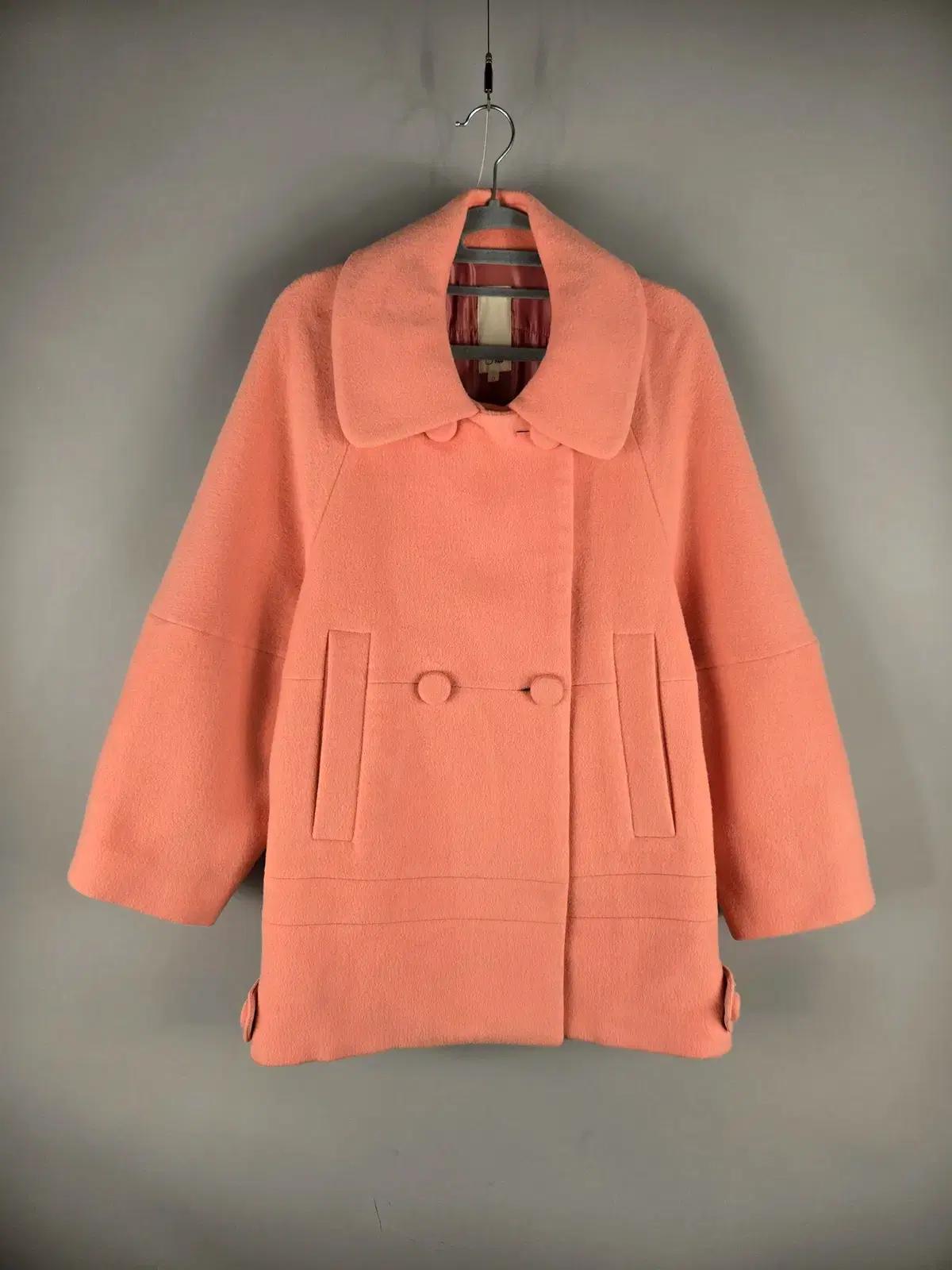 [무료배송]한섬 오즈세컨 0사이즈 여성 울 앙고라 혼방 더블 코트