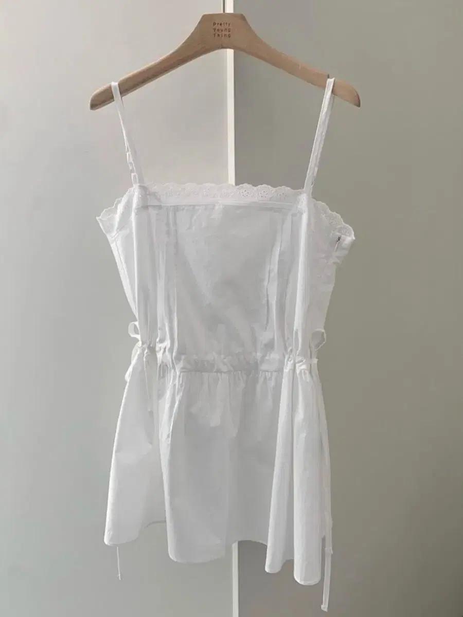 pyt 프영띵 다이아 미니원피스 셔링 나시 레이스 리본 여름 양면 원피스