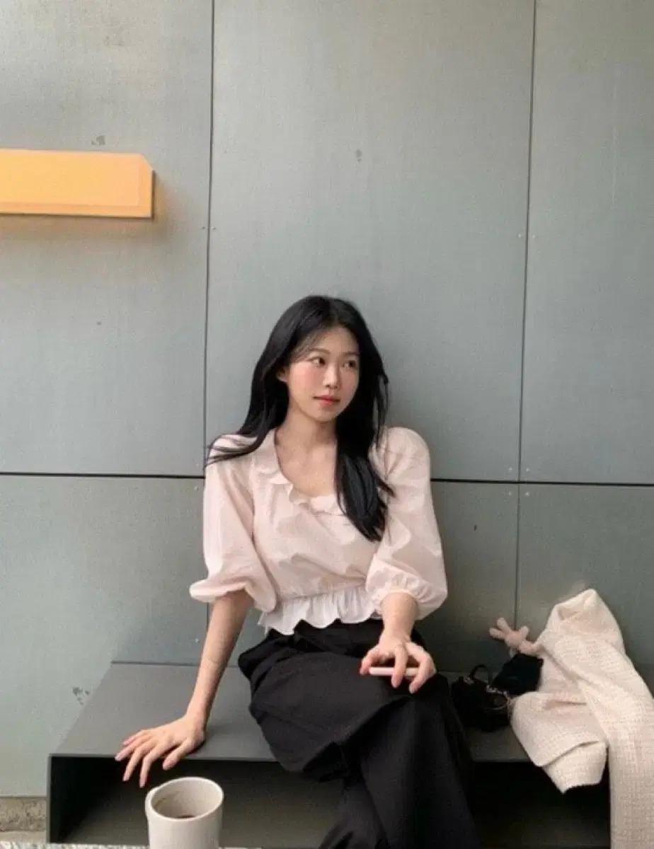 온트 데이지 블라우스 핑크 새상품